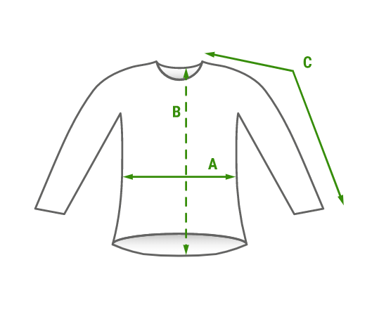 Velikostní tabulka - Dětské funkční triko dlouhý rukáv ROBORYBA černá