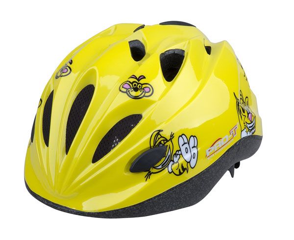 Dětská cyklistická helma PRO-T Vigo žlutá tygr