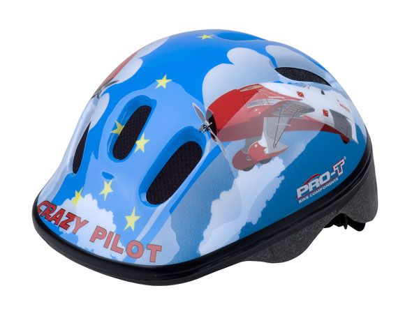 Dětská cyklistická helma PRO-T Fafe modrá Crazy pilot
