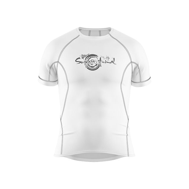 Pánské funkční triko s krátkým rukávem Suspect Animal bílá/šedá