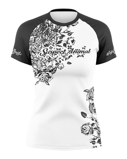Dámský cyklistický dres Cykloanimal Flowers bílá