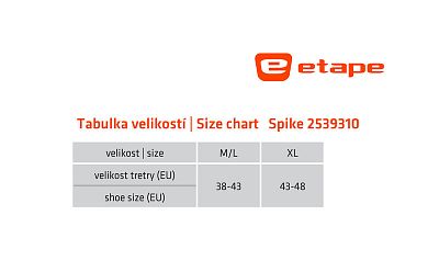 Cyklistické návleky na tretry Etape Spike černá