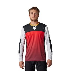 Cyklistický dres Fox Defend LS Jersey Aurora Black/White