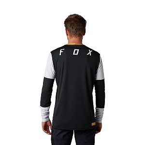 Cyklistický dres Fox Defend LS Jersey Aurora Black/White