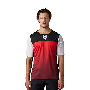 Cyklistický dres Fox Defend SS Jersey Aurora Black/White