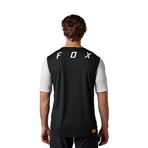 Cyklistický dres Fox Defend SS Jersey Aurora Black/White