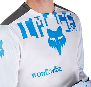 Cyklistický dres Fox Ranger LS Jersey Digi Image White