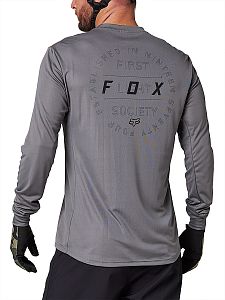 Cyklistický dres Fox Ranger LS Jersey Font Dark Grey