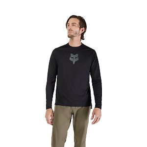 Cyklistický dres Fox Ranger LS Jersey Fox Head Black