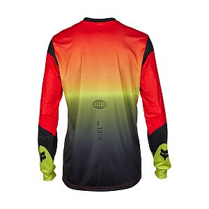 Cyklistický dres Fox Ranger LS Jersey Revise Red/Yellow