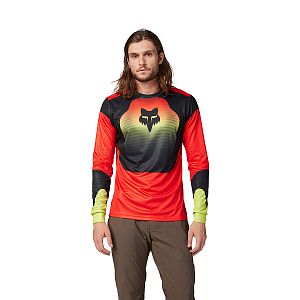 Cyklistický dres Fox Ranger LS Jersey Revise Red/Yellow