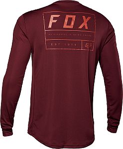 Cyklistický dres Fox Ranger LS Jersey Swath Dark Maroon