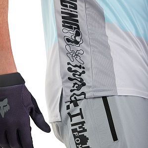Cyklistický dres Fox Ranger SS Jersey Grid Steel Grey