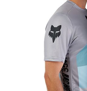Cyklistický dres Fox Ranger SS Jersey Grid Steel Grey