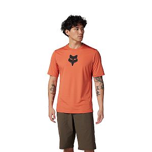 Cyklistický dres Fox Ranger SS Jersey Lab Head Atomic Orange