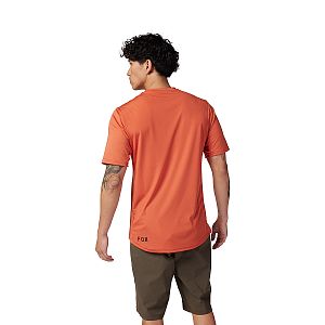 Cyklistický dres Fox Ranger SS Jersey Lab Head Atomic Orange