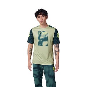 Cyklistický dres Fox Ranger SS Jersey Race Taunt Pale Green