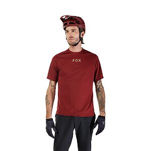 Cyklistický dres Fox Ranger SS Jersey Wordmark Rust