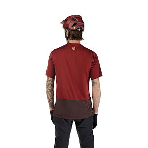 Cyklistický dres Fox Ranger SS Jersey Wordmark Rust