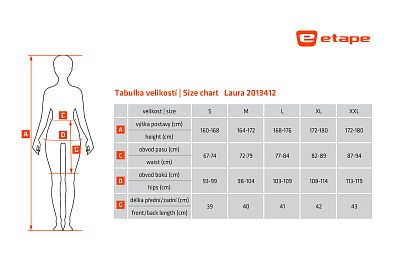 Dámská cyklo sukně Etape Laura černá/růžová