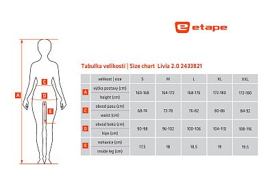 Dámské cyklistické kalhoty Etape Livia 2.0 černá/růžová