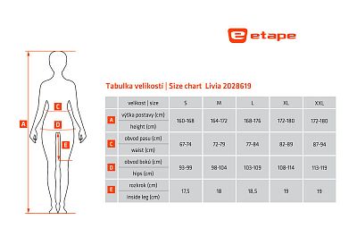 Dámské cyklistické kalhoty Etape Livia černá/bílá