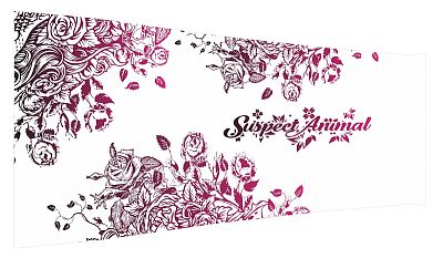 Dámské cyklistické návleky na ruce Suspect Animal Flowers bílá/vínová