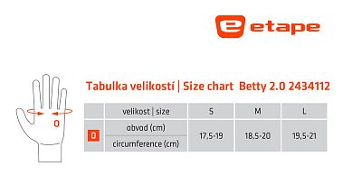 Dámské cyklistické rukavice Etape Betty 2.0 černá/růžová