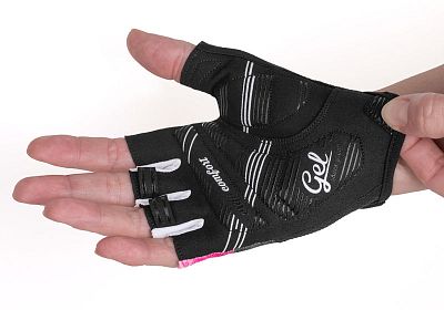 Dámské cyklistické rukavice Etape Liana bílá/růžová