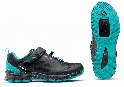 Dámské cyklistické tretry Northwave Escape Evo Wmn Black/Aqua