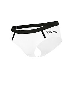 Dámské funkční kalhotky Suspect Animal CONTRAST bílá Bamboo Ultra