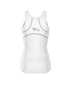 Dámské funkční triko bez rukávů Suspect Animal LEO bílá/šedá Bamboo Ultra