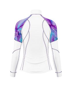 Dámské funkční triko dlouhý rukáv se zipem Suspect Animal PURPLE bílá Bamboo Light New