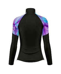 Dámské funkční triko dlouhý rukáv se zipem Suspect Animal PURPLE černá Bamboo Light New