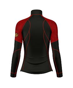Dámské funkční triko dlouhý rukáv se zipem Suspect Animal RED VELVET černá Bamboo Light New