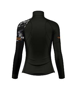 Dámské funkční triko dlouhý rukáv se zipem Suspect Animal RIDER LADY černá Bamboo Thermo