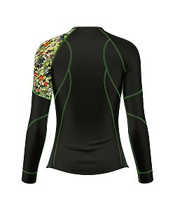 Dámské funkční triko s dlouhým rukávem Suspect Animal CAMO černá Bamboo Ultra