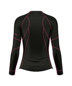 Dámské funkční triko s dlouhým rukávem Suspect Animal FUCHSIA černá Bamboo Ultra