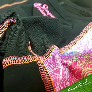 Dámské funkční triko s dlouhým rukávem Suspect Animal FUCHSIA černá Bamboo Ultra