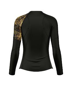 Dámské funkční triko s dlouhým rukávem Suspect Animal GOLD ELEGANT černá Bamboo Ultra