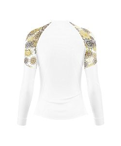 Dámské funkční triko s dlouhým rukávem Suspect Animal GOLDEN EYE bílá Bamboo Light New