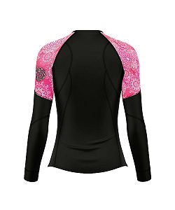 Dámské funkční triko s dlouhým rukávem Suspect Animal PINK MANDALA černá Bamboo Light New