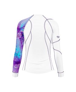 Dámské funkční triko s dlouhým rukávem Suspect Animal PURPLE bílá Bamboo Thermo