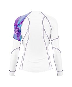 Dámské funkční triko s dlouhým rukávem Suspect Animal PURPLE bílá Bamboo Ultra