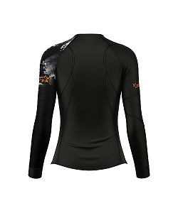 Dámské funkční triko s dlouhým rukávem Suspect Animal RIDER LADY černá Bamboo Thermo