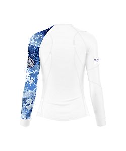 Dámské funkční triko s dlouhým rukávem Suspect Animal SNOWFLAKES bílá Bamboo Heavy