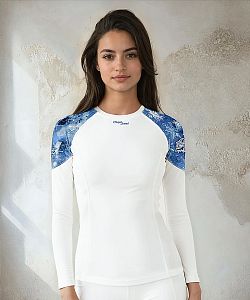 Dámské funkční triko s dlouhým rukávem Suspect Animal SNOWFLAKES bílá Bamboo Light New