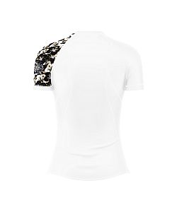 Dámské funkční triko s krátkým rukávem Suspect Animal FLOWERS bílá