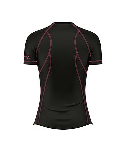 Dámské funkční triko s krátkým rukávem Suspect Animal FUCHSIA černá Bamboo Ultra