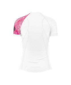 Dámské funkční triko s krátkým rukávem Suspect Animal PINK MANDALA bílá